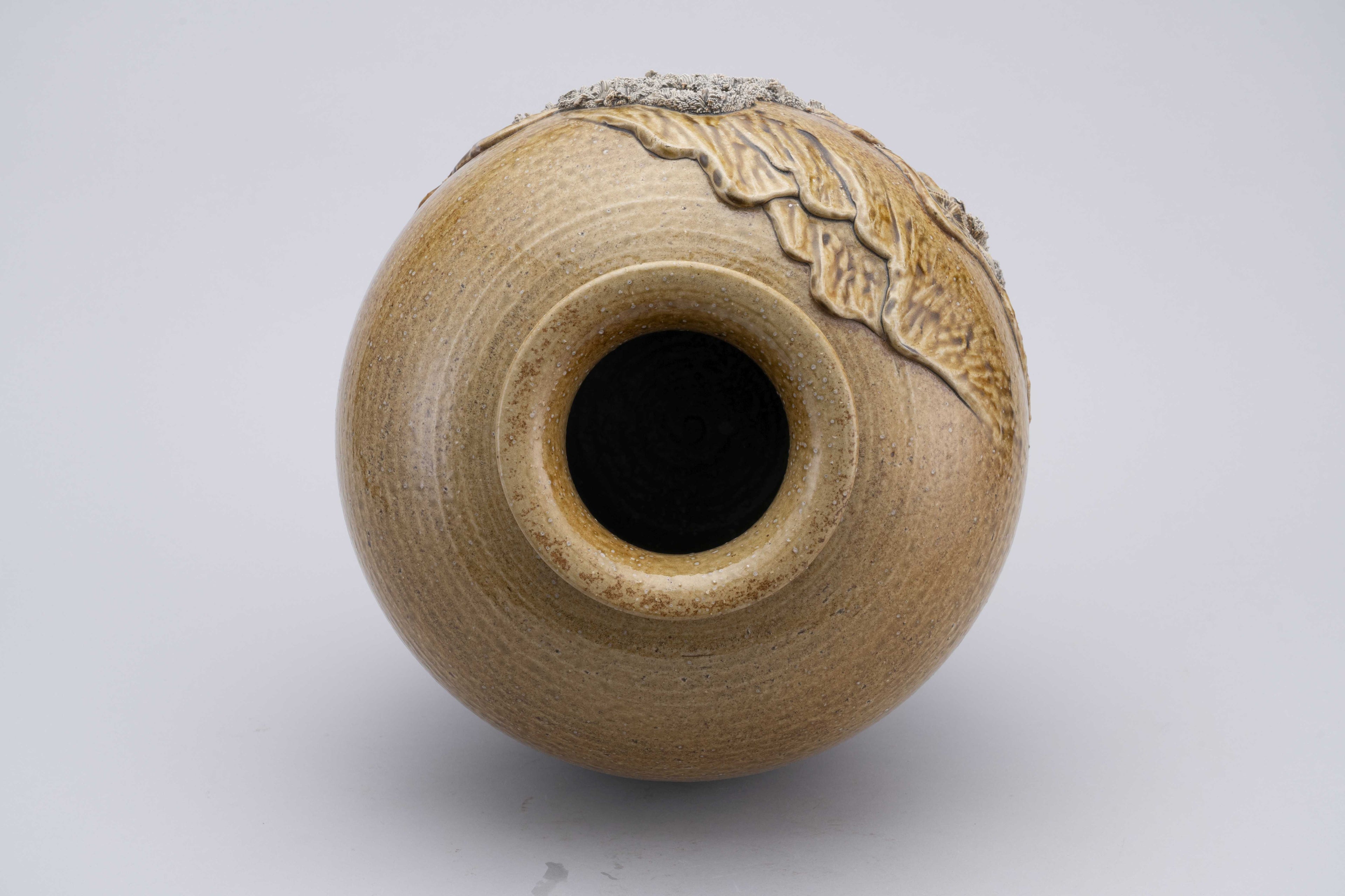 Large handmade landscape vase