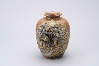 Small handmade landscape vase