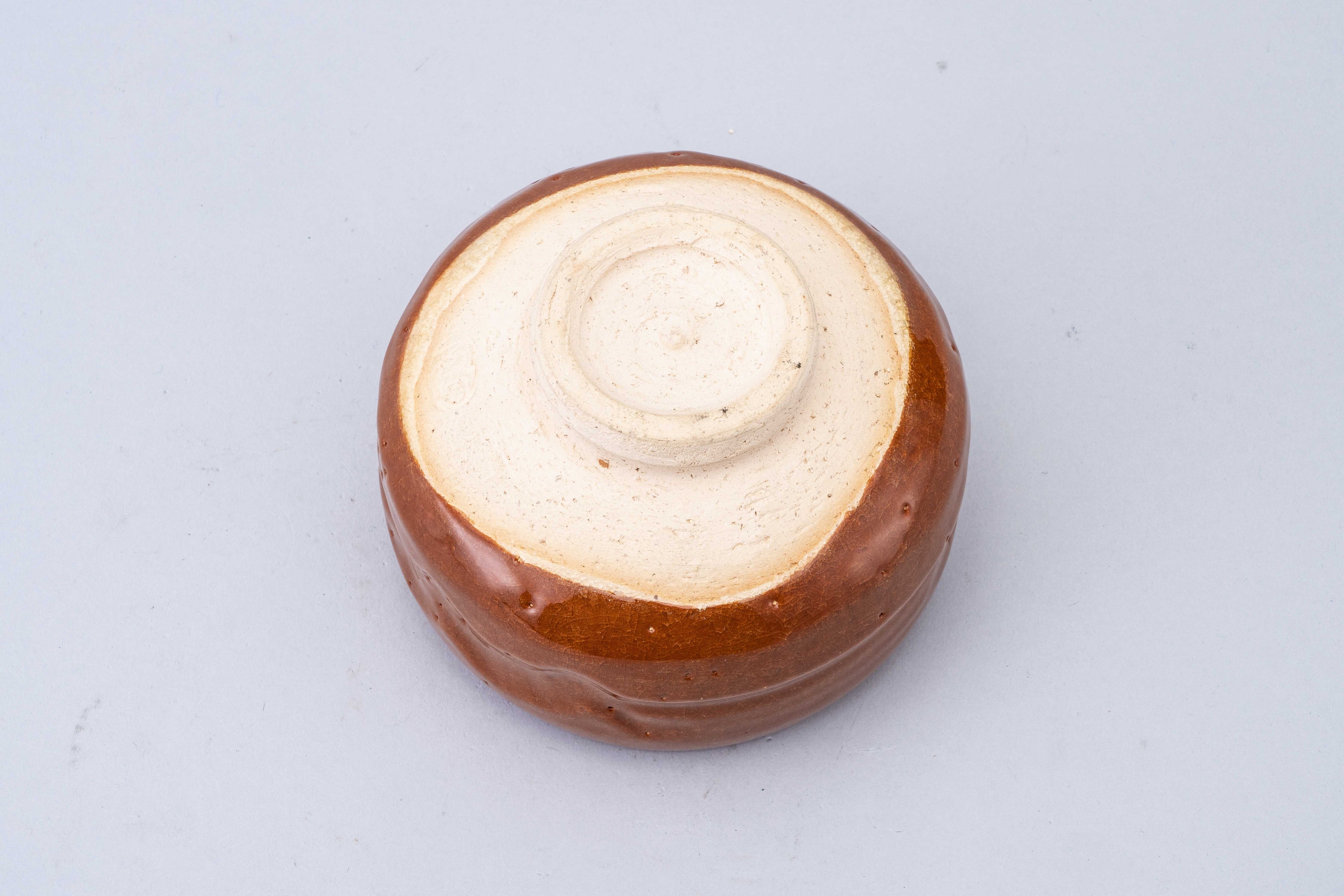 Ippen Nakagawa Red Raku Tea Bowl A